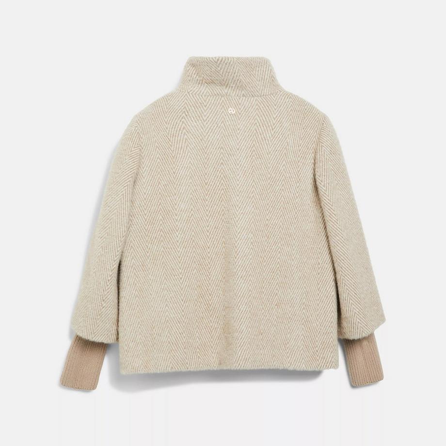 S. Oliver Black Label Herringbone Jacke mit Stehkragen  