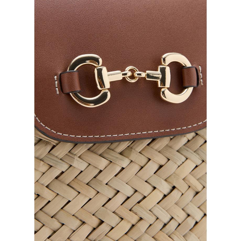 MANGO Cies Gewebte Schultertasche  