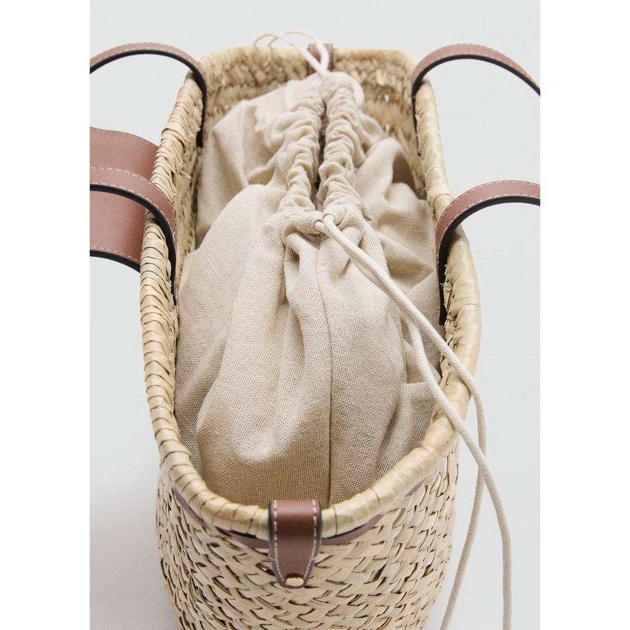 MANGO Cies Gewebte Schultertasche  