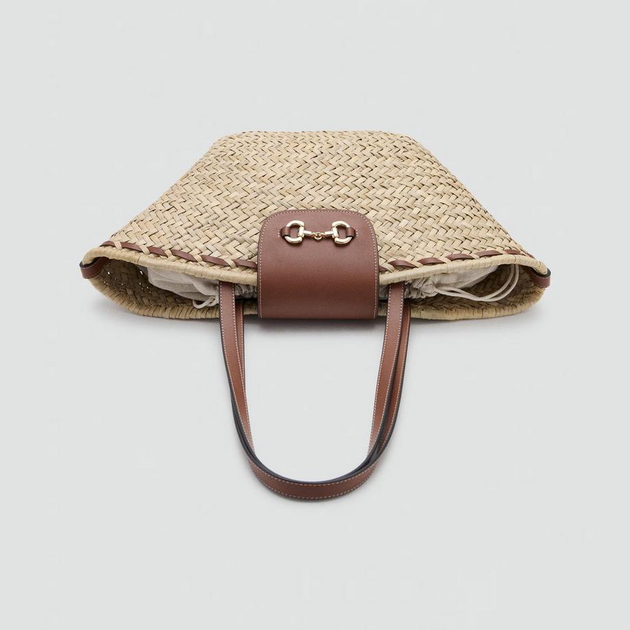 MANGO Cies Gewebte Schultertasche  