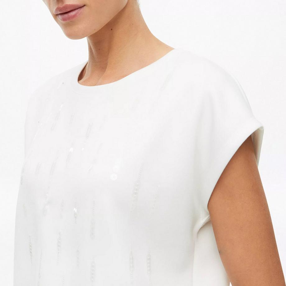 S. Oliver Black Label T-shirt avec détail de paillettes  