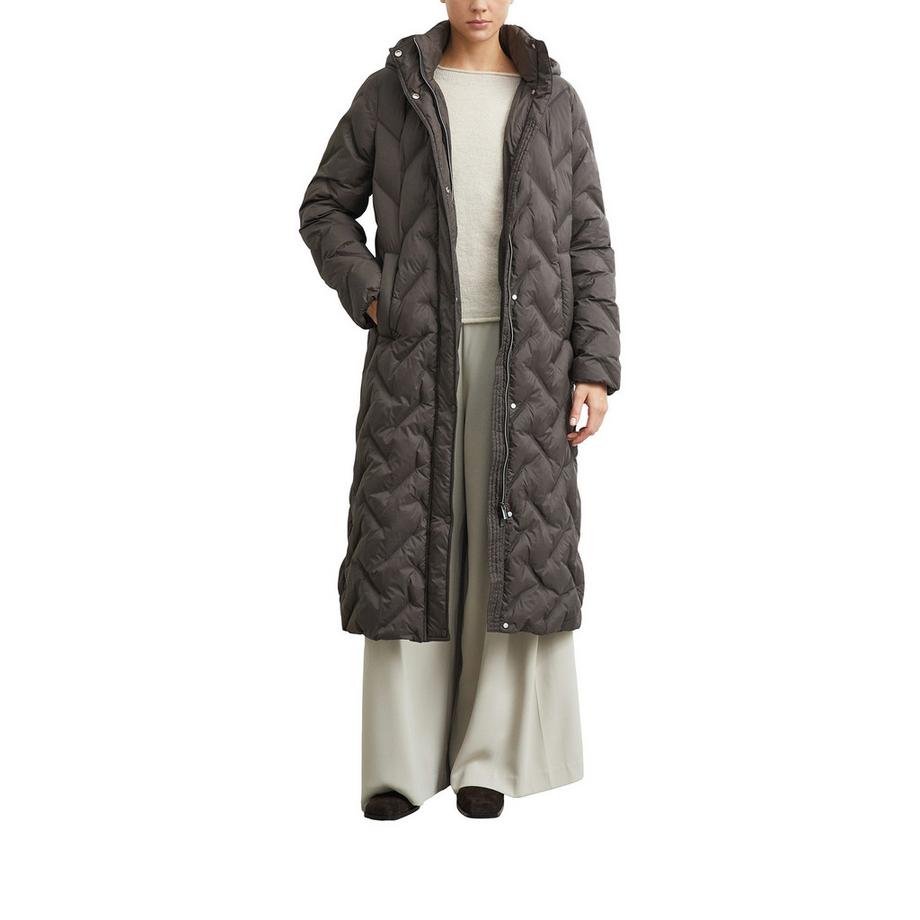 Comma Cappotto lungo imbottito con cappuccio  