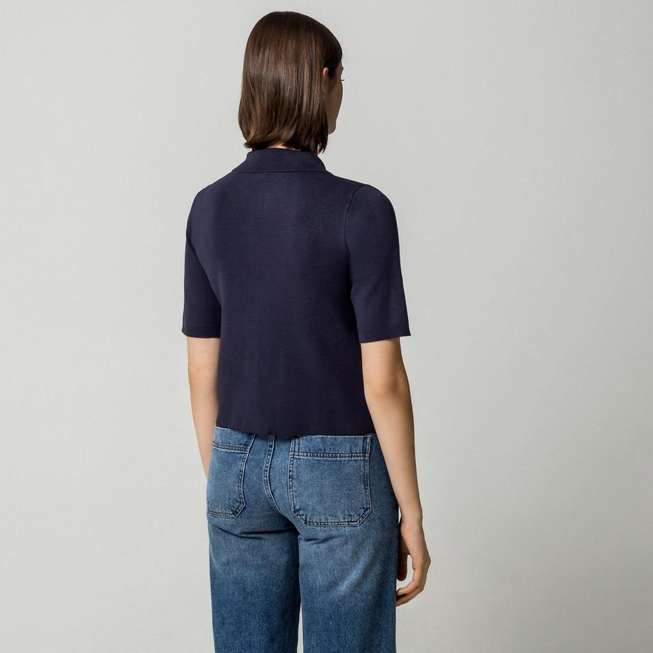 Manor Woman Kurzarm Cardigan mit Kragen  