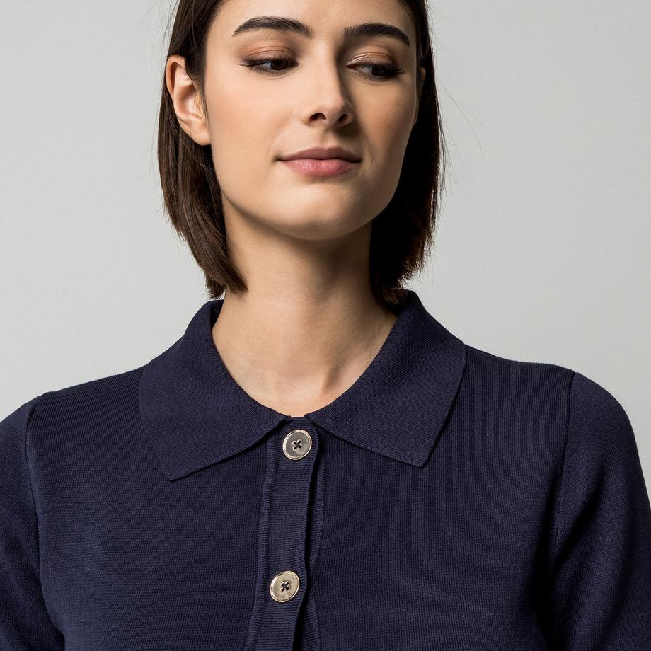 Manor Woman Kurzarm Cardigan mit Kragen  