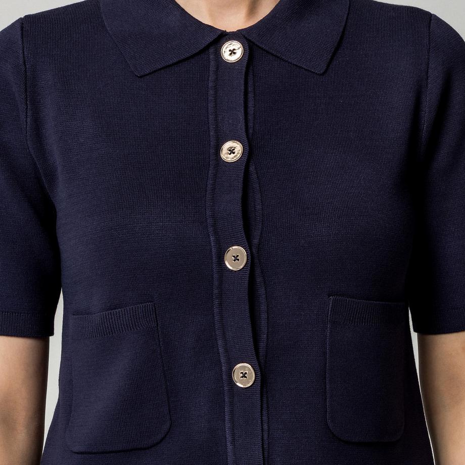 Manor Woman Kurzarm Cardigan mit Kragen  