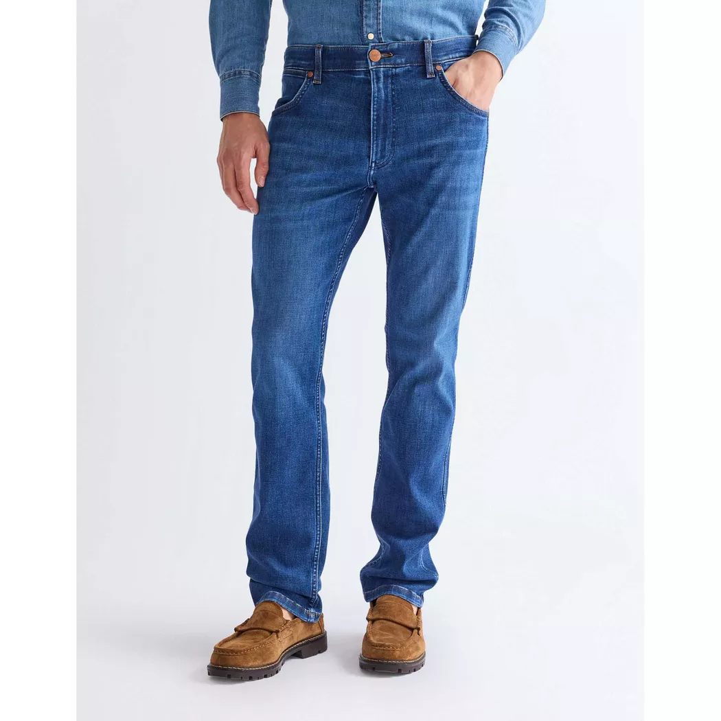 Wrangler - Jeans, Regular Fit, für Herren, Blau Denim, Größe W31/L32