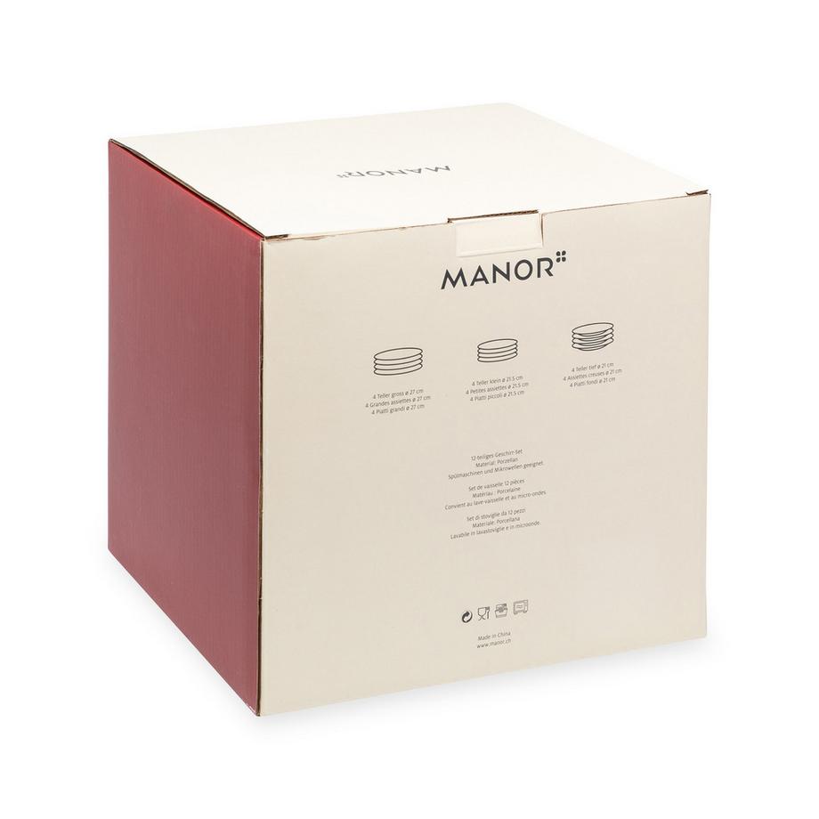 Manor Home Dinnerset, 12-teilig Grace 