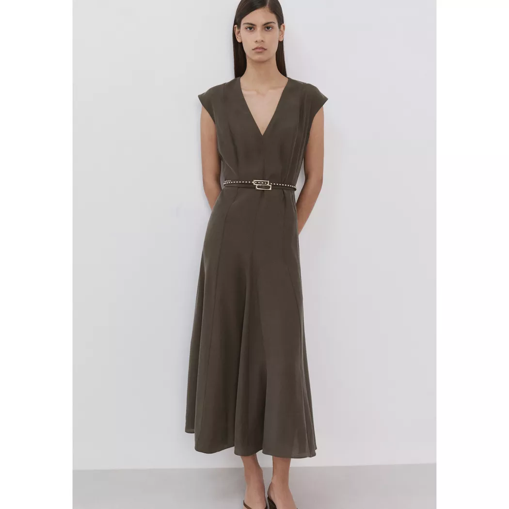 Mango - Kleid, für Damen, Light Beige, Größe XL