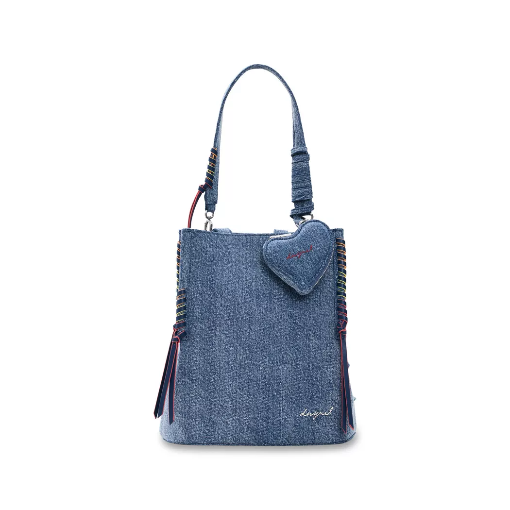 Desigual Petit sac à dos en denim cœur BLUE U female