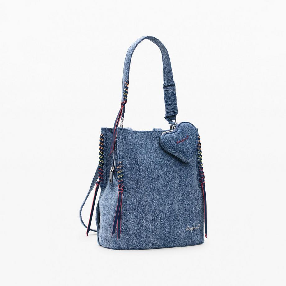 Desigual Denim Rucksack mit herzförmigem Münzbeutel  