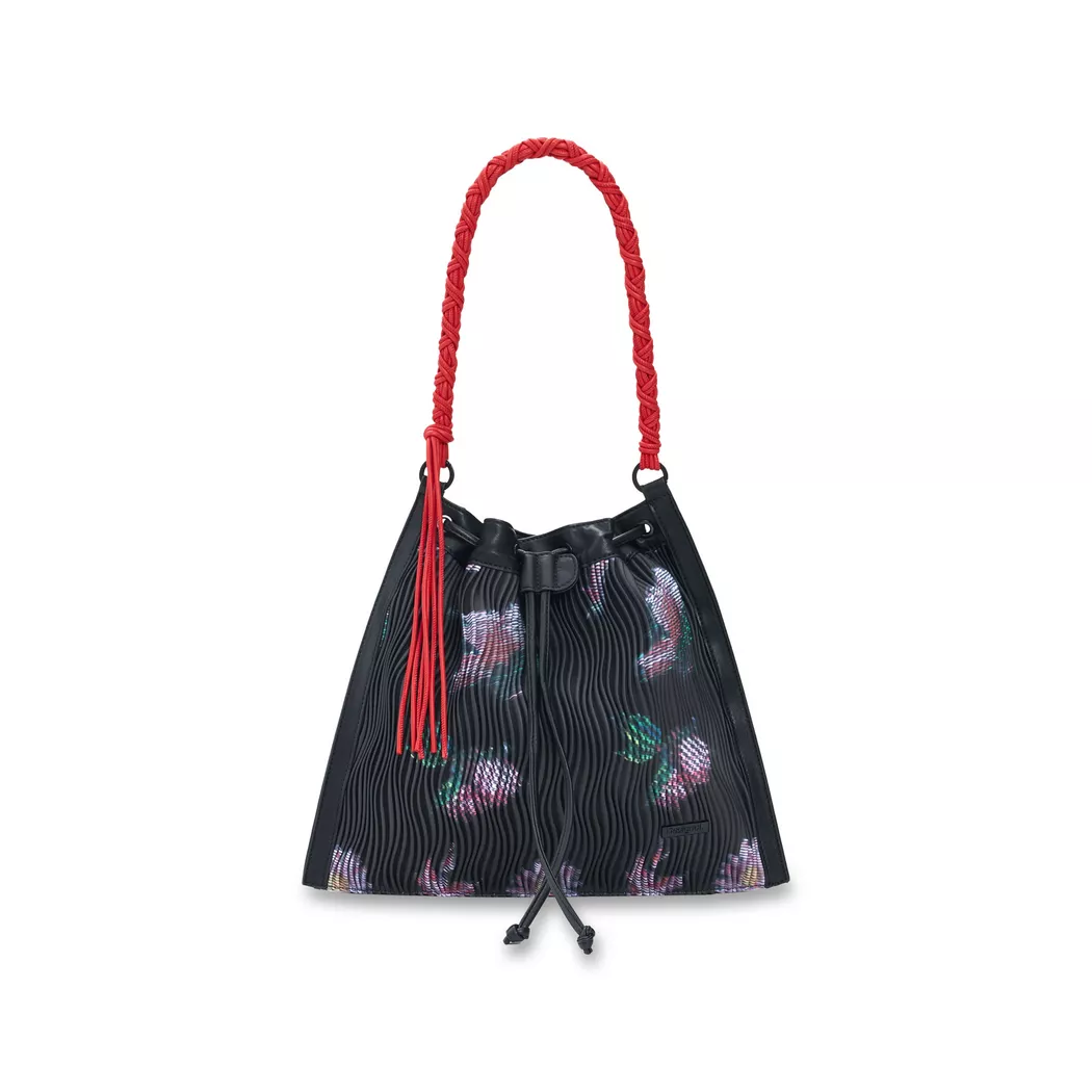 Desigual Sac à dos moyen brodé avec charms BLACK U female 3