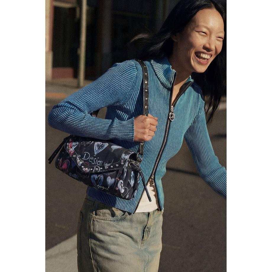 Desigual Sac à Bandoulière Imprimé Cœur  