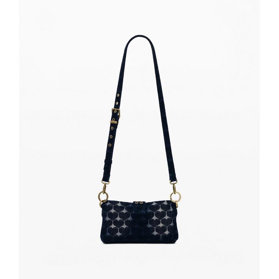 Desigual Borsa a tracolla in denim con motivo a cuore  