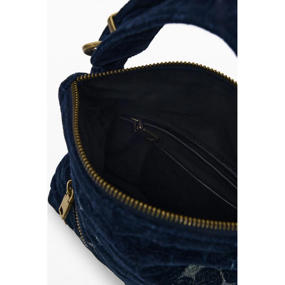 Desigual Borsa a tracolla in denim con motivo a cuore  