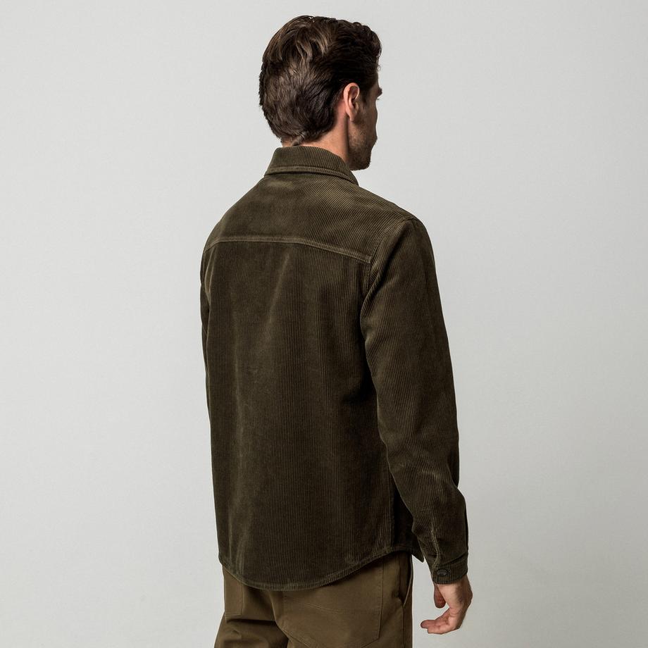 Manor Man Chemise en velours côtelé  