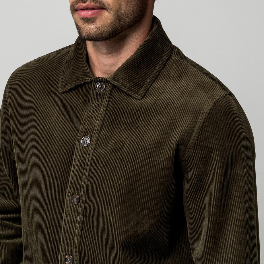 Manor Man Chemise en velours côtelé  