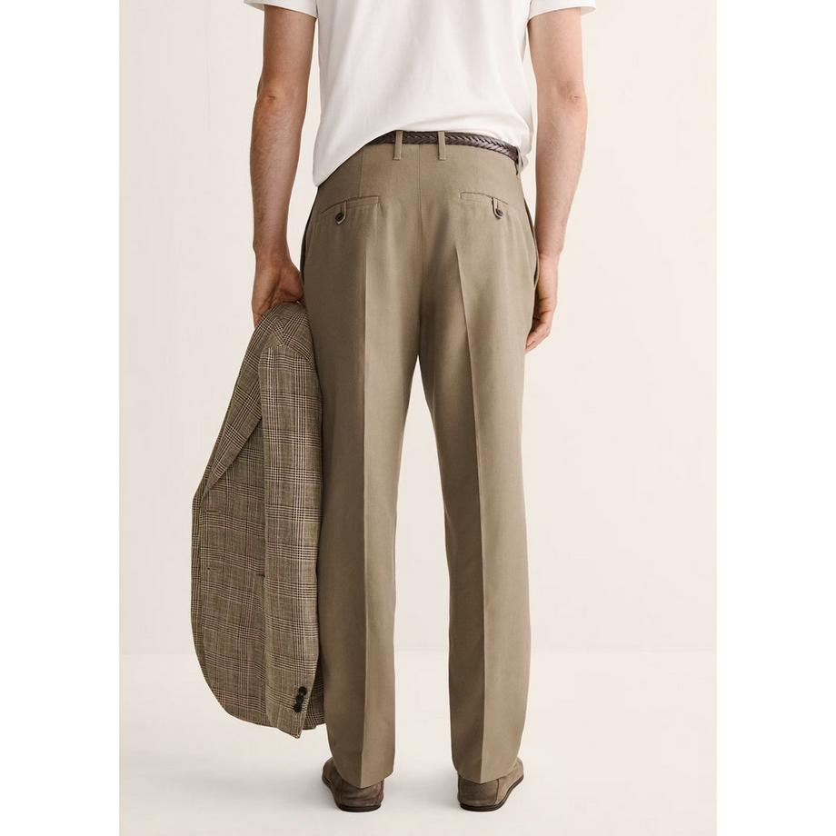 Mango Man ZONE Plissierte Hose mit geradem Bein  