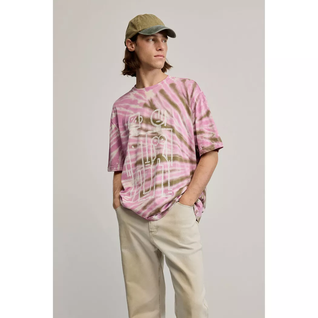 Desigual T-shirt tie and dye ORANGE XL male
