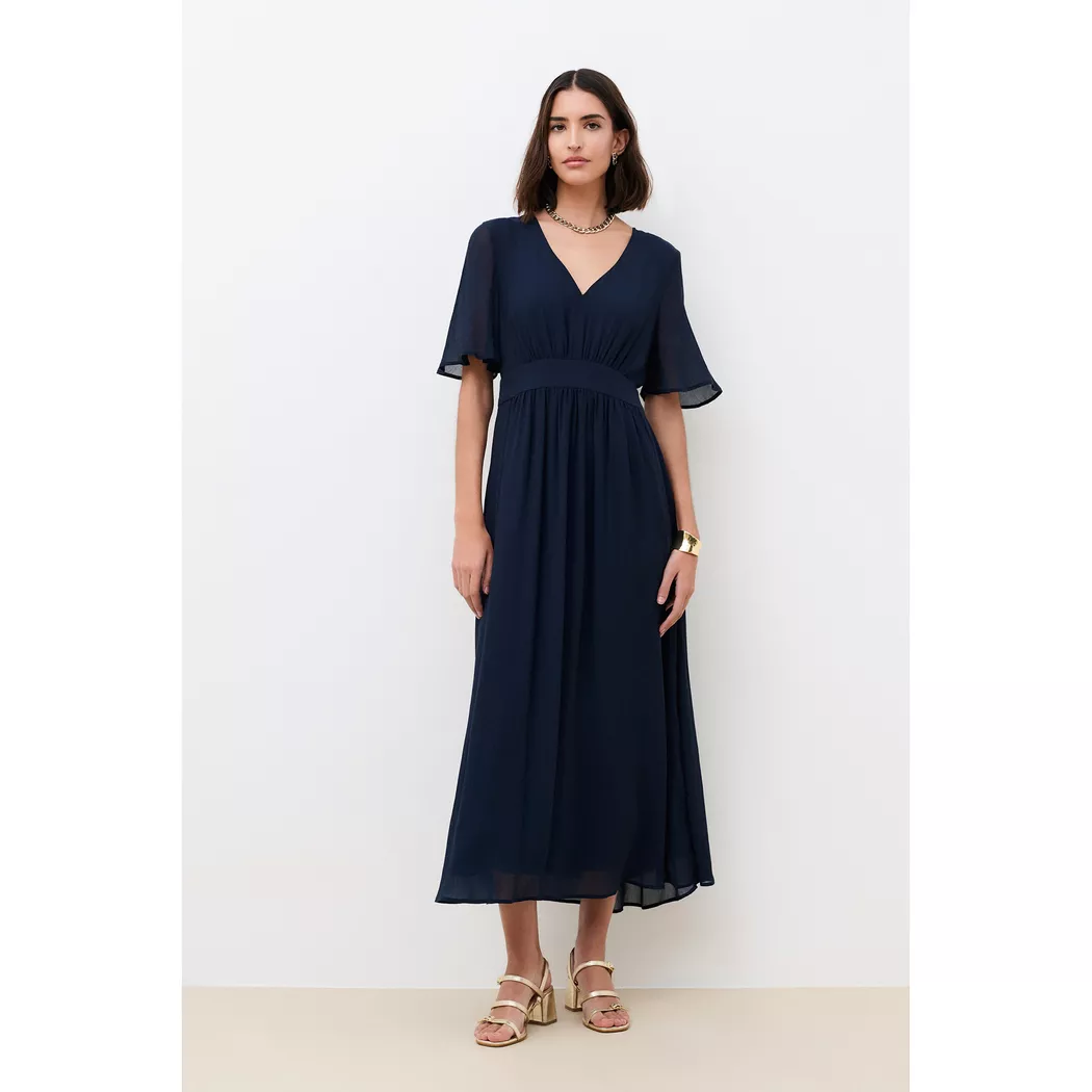 Caroll - Freizeitkleid, kurzarm, für Damen, Blau Größe 40