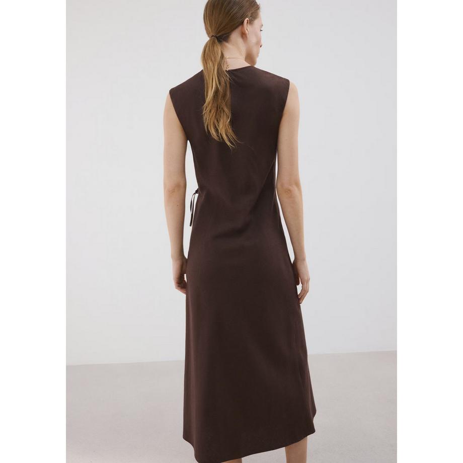 MANGO PENNY2 Abito Midi Senza Maniche con Dettaglio Incrociato  
