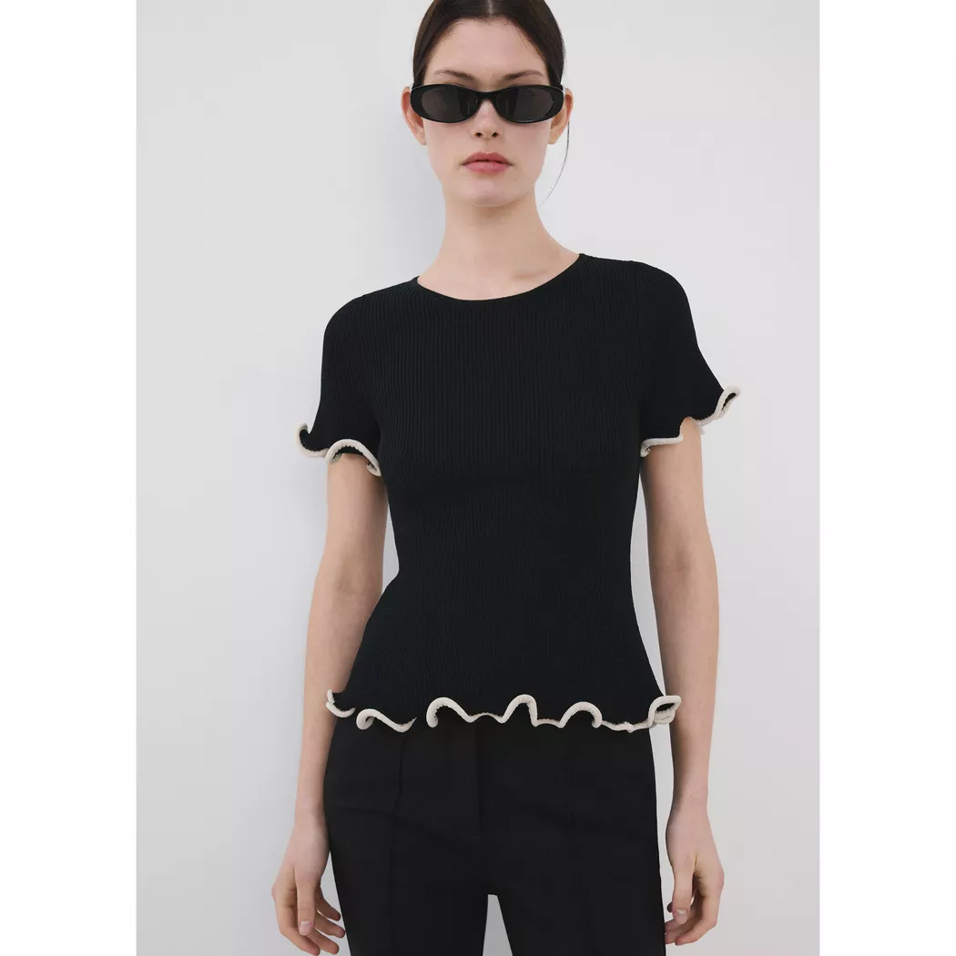 Mango - Pullover, für Damen, Black, Größe M