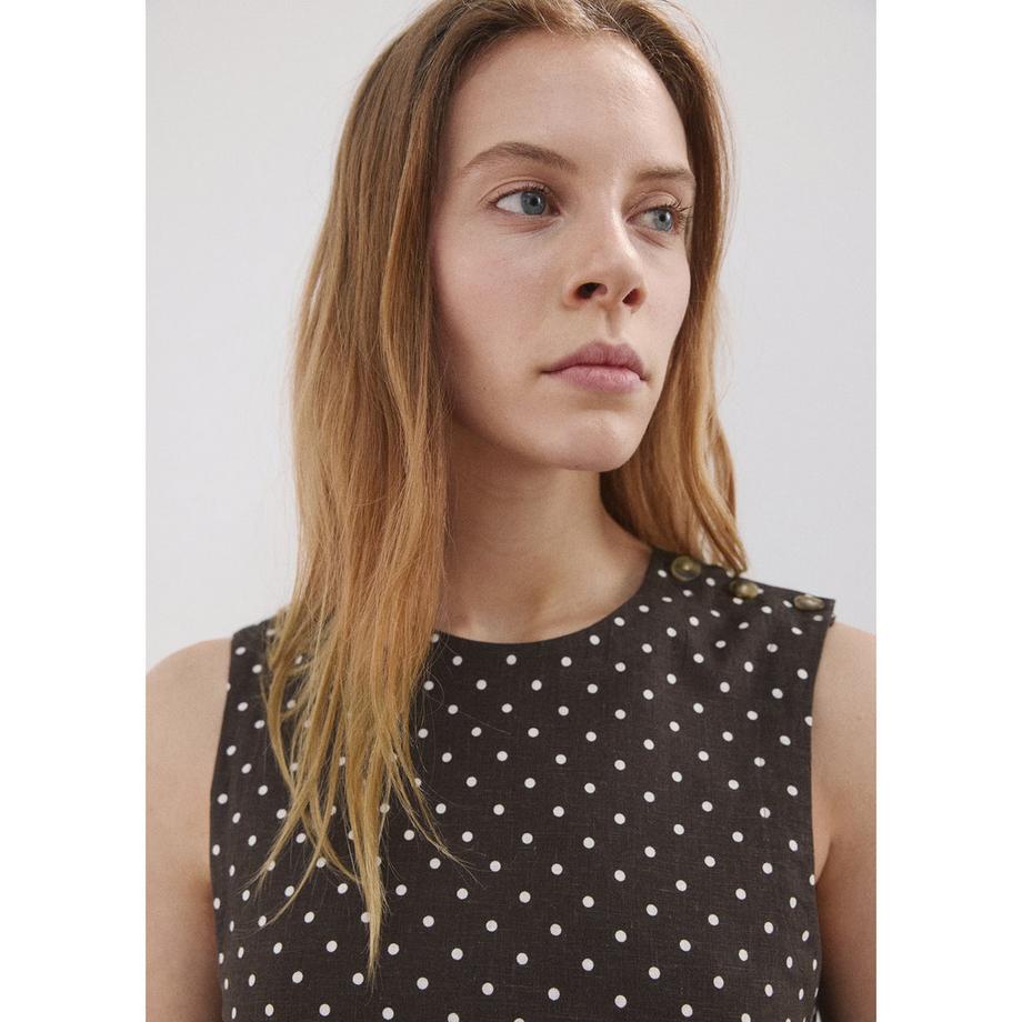 MANGO ROMEO Top sans manches à pois  