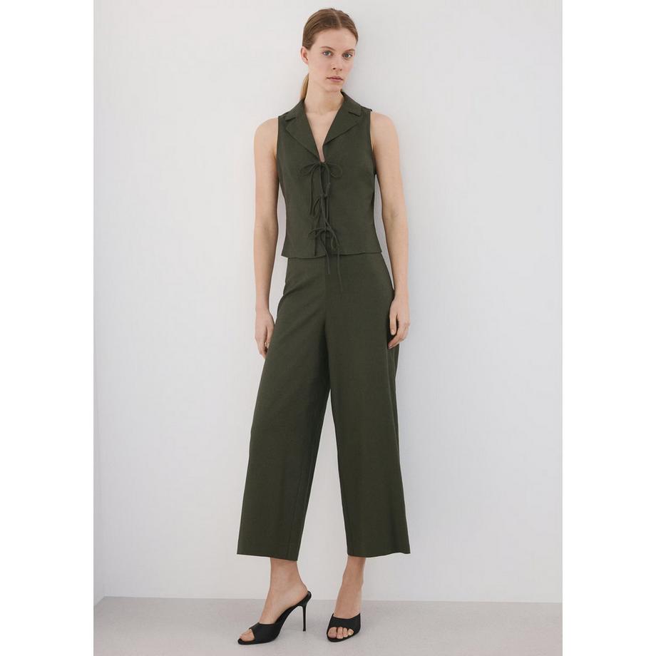 MANGO LINOVIS Camicetta senza Maniche con Nodo sul Davanti  