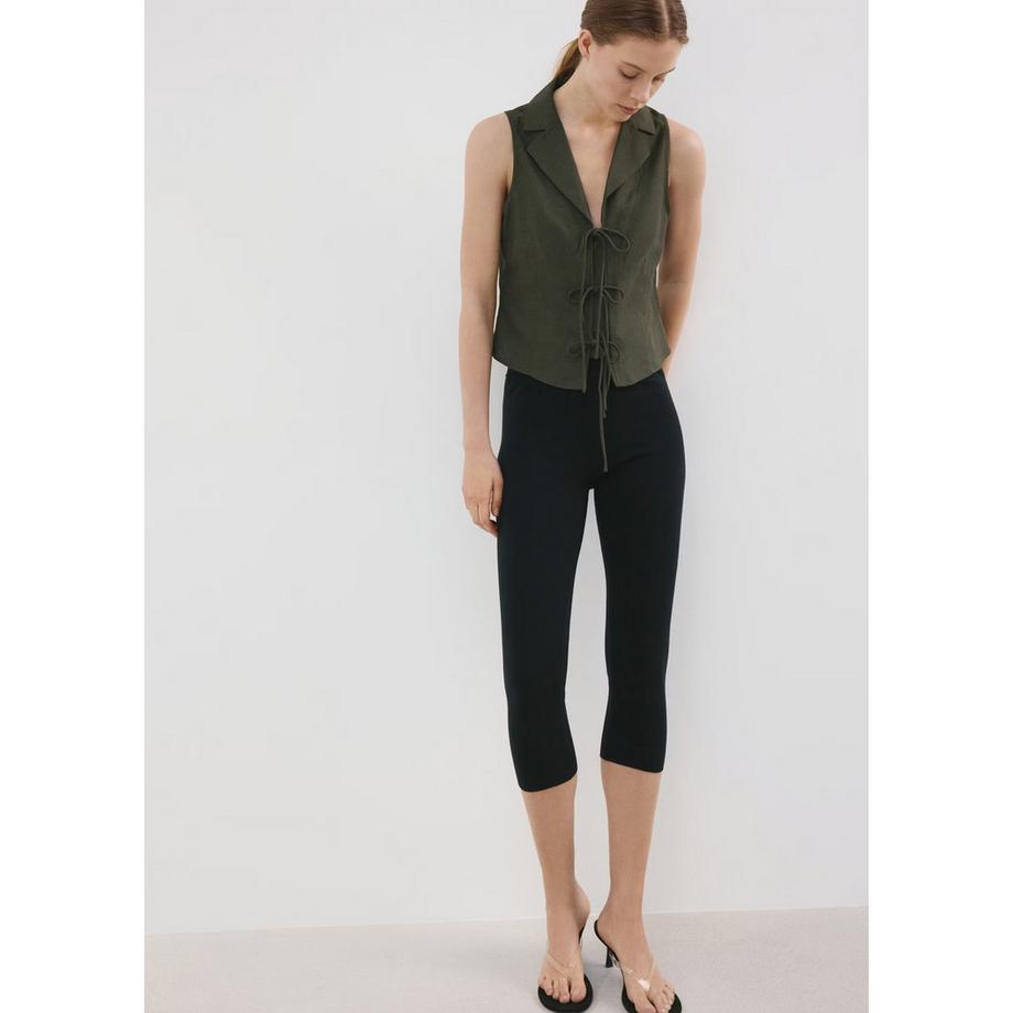 MANGO LINOVIS Camicetta senza Maniche con Nodo sul Davanti  