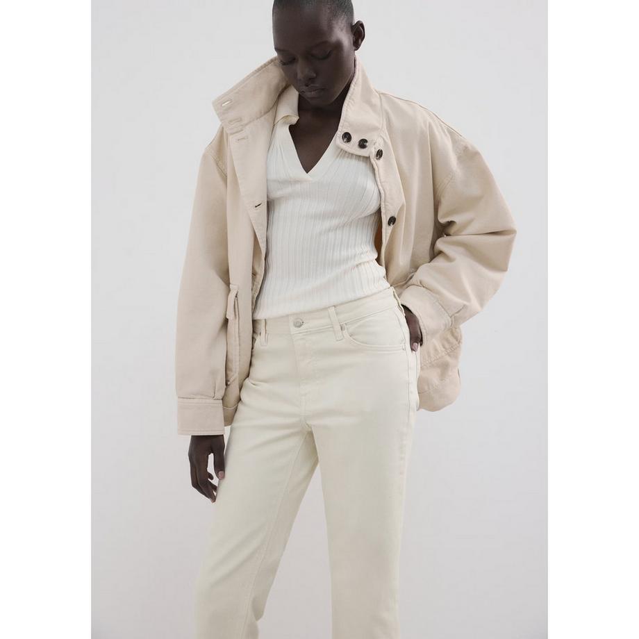 MANGO SIENNA Cropped Straight Leg Jeans  