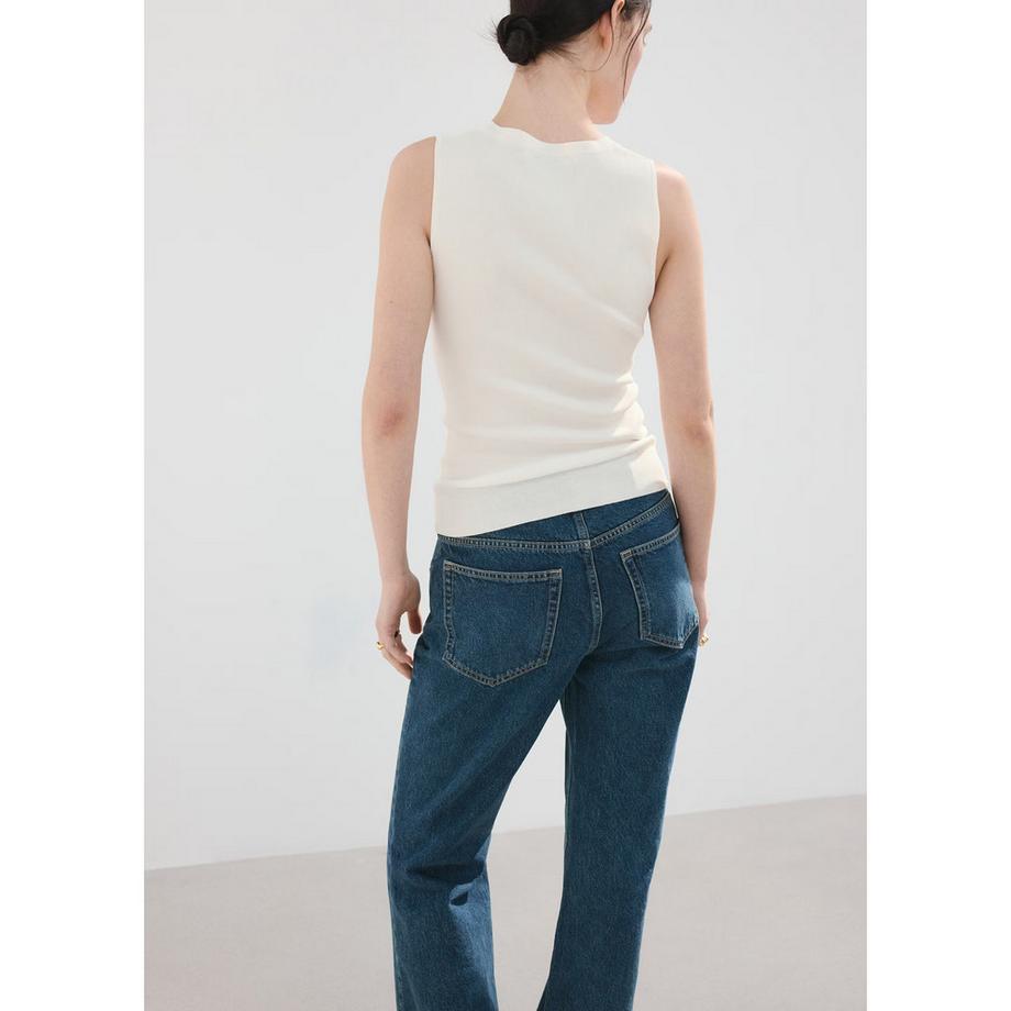 MANGO MARX Top a costine in maglia  