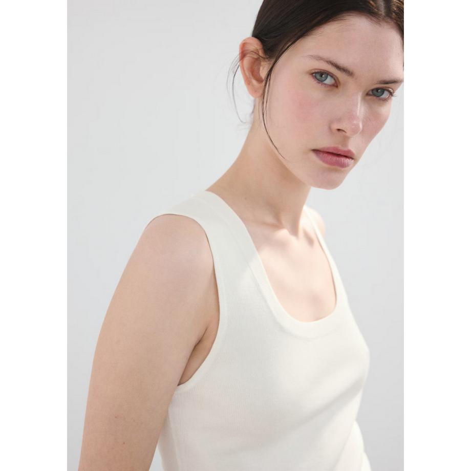 MANGO MARX Top a costine in maglia  