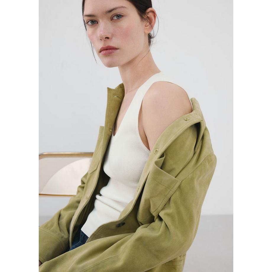 MANGO MARX Top a costine in maglia  