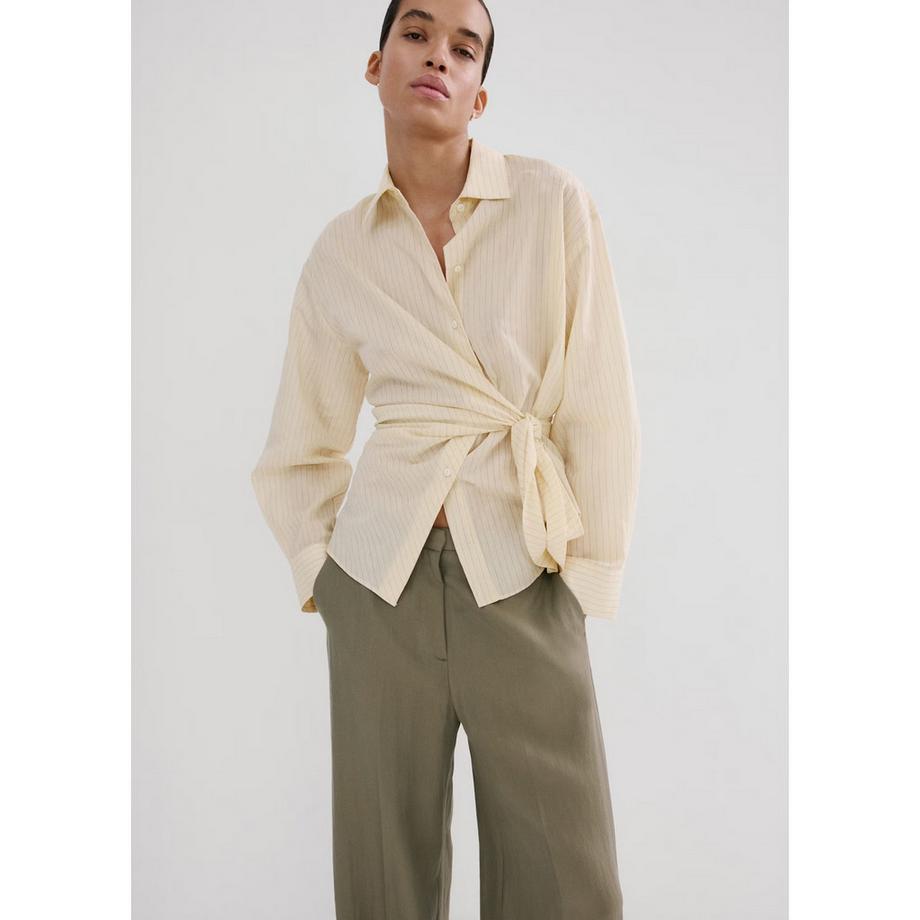 MANGO FLUID Pantaloni a Gamba Larga  