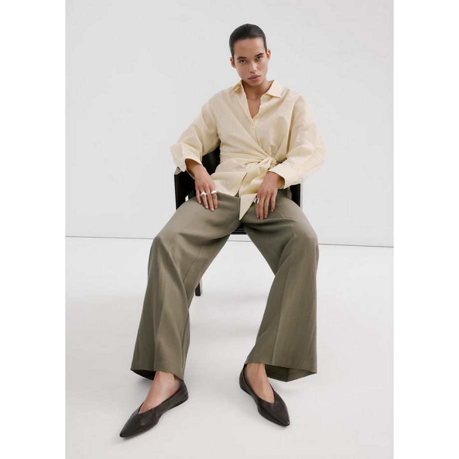 MANGO FLUID Pantaloni a Gamba Larga  