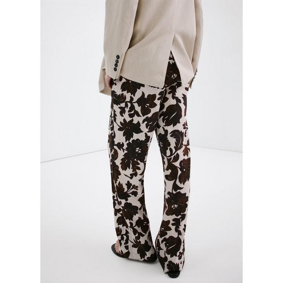 MANGO KARINA Hose mit Blumenmuster weitem Bein  