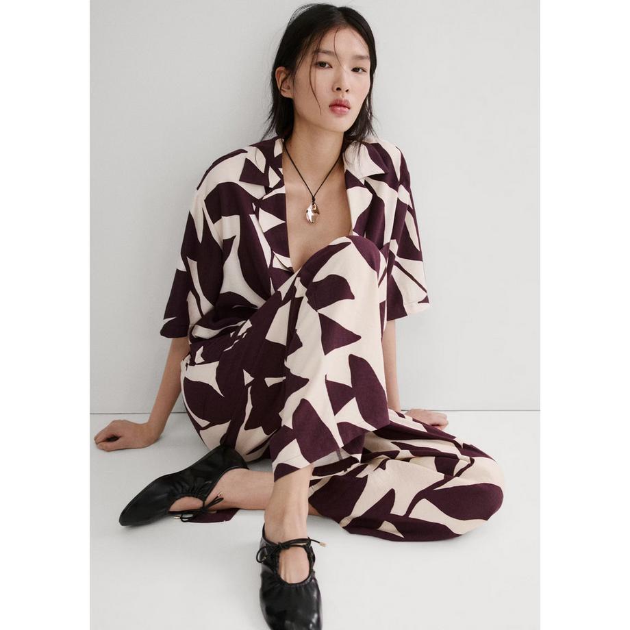 MANGO PLUMAS Pantalon 