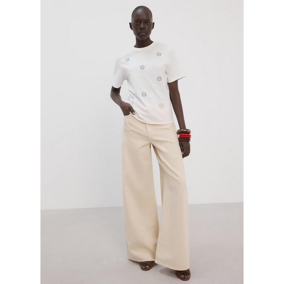 MANGO FLORI T-Shirt avec détails découpés  