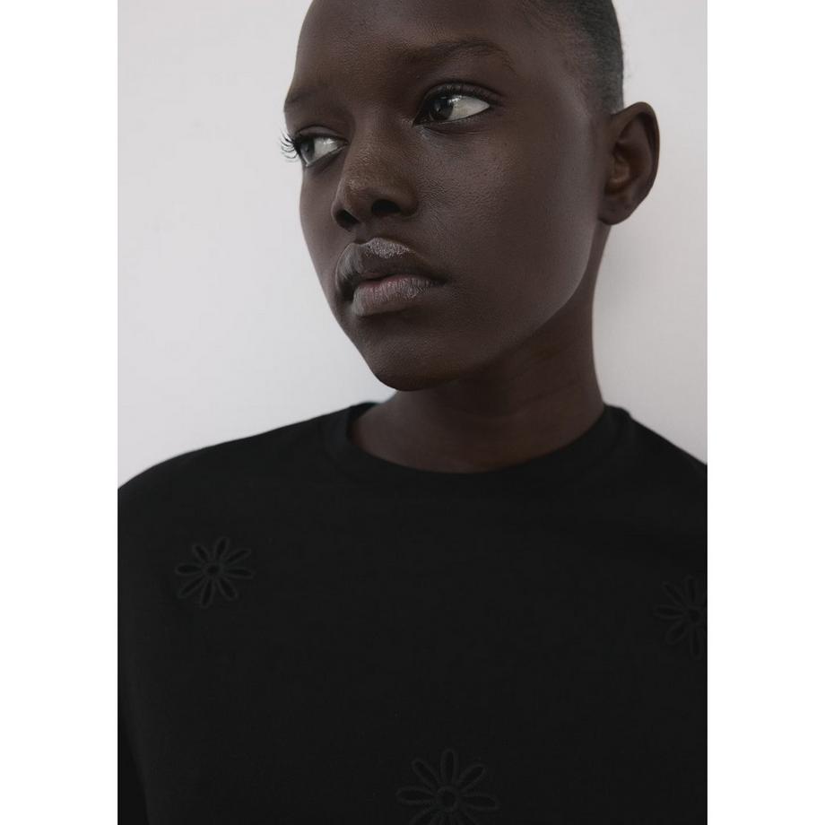 MANGO FLORI T-shirt brodé floral  