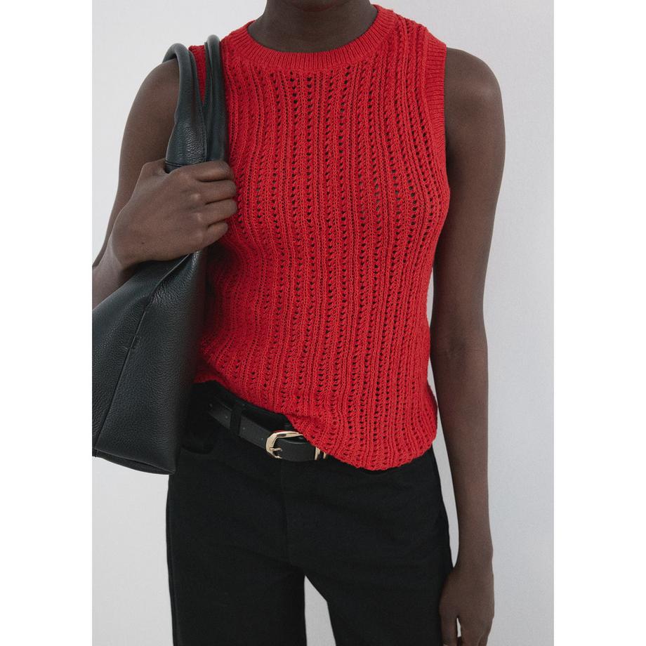 MANGO SITO Ärmelloses Stricktop  
