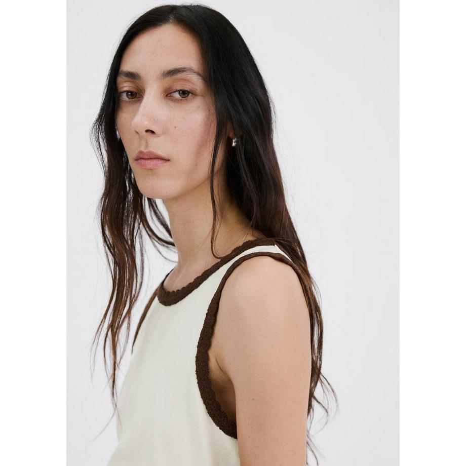 MANGO LOTA Débardeur à Bord Festonné  