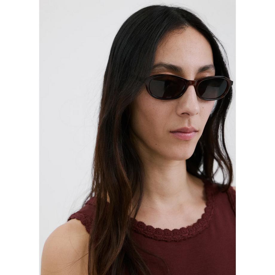 MANGO LOTA Top côtelé avec dentelle  