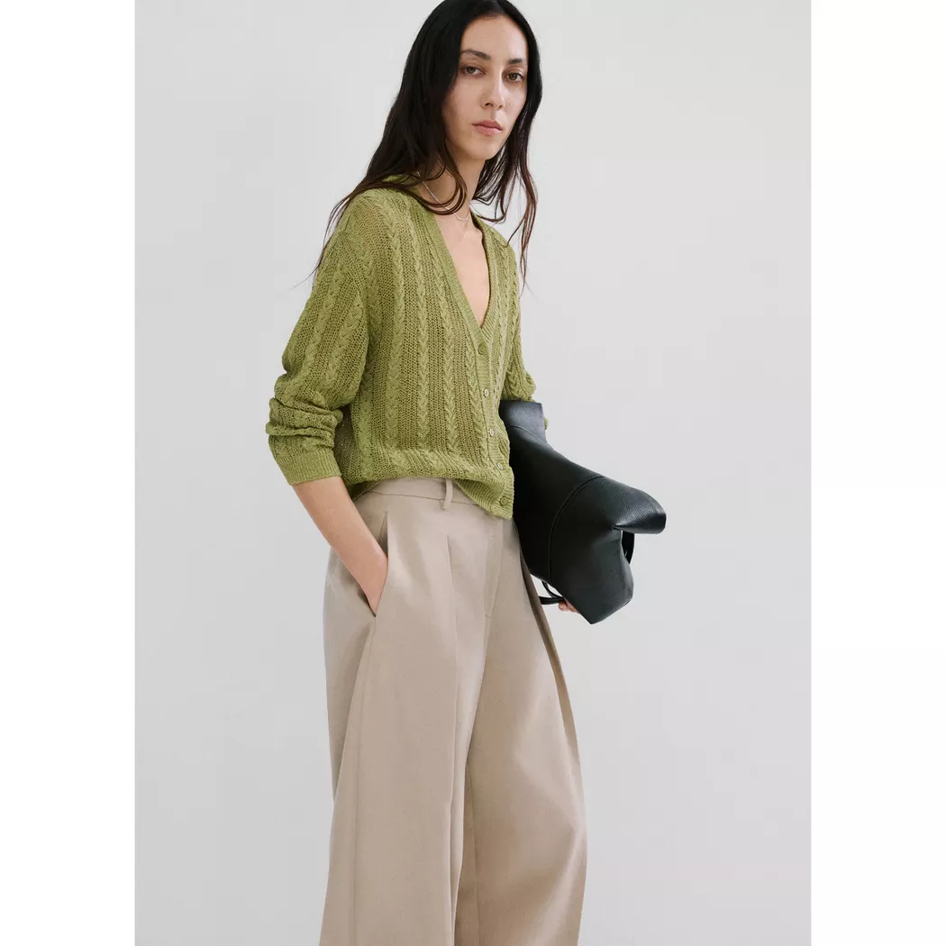 Mango - Cardigan, für Damen, Grün, Größe L