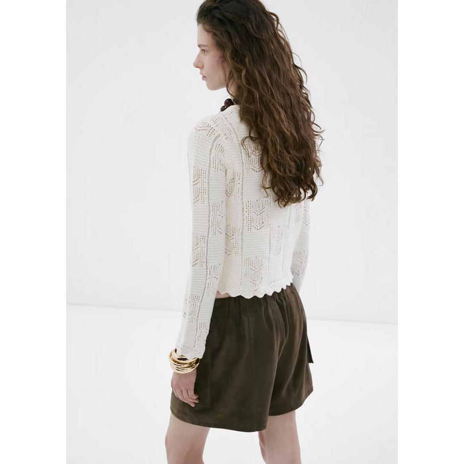 MANGO PATCHWRK Häkelstrick Cardigan  