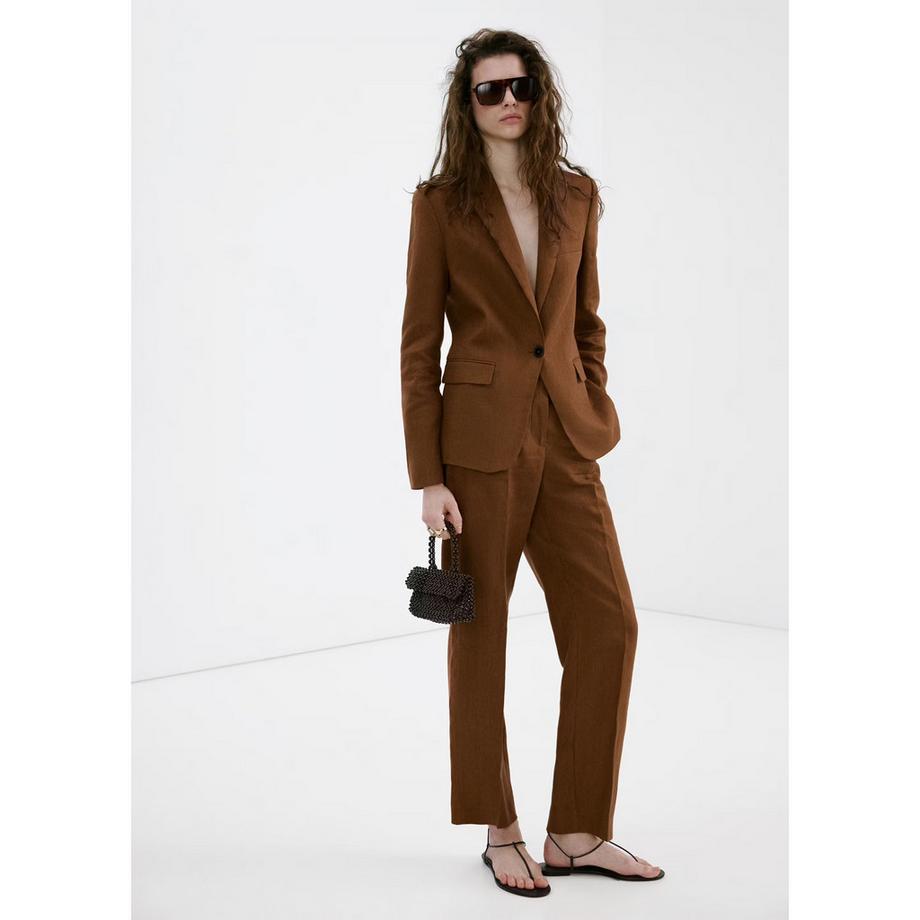 MANGO BORELI Leinen Blazer  
