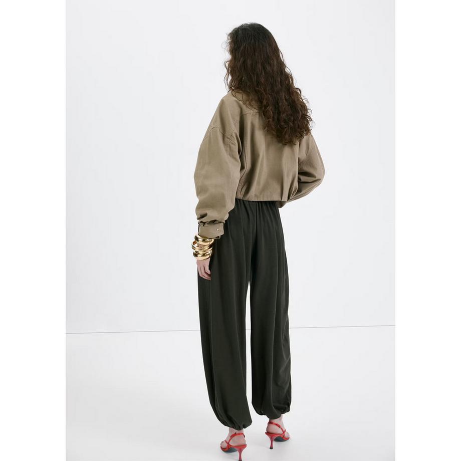 MANGO ETNA Cropped Jacke mit Gürtel  