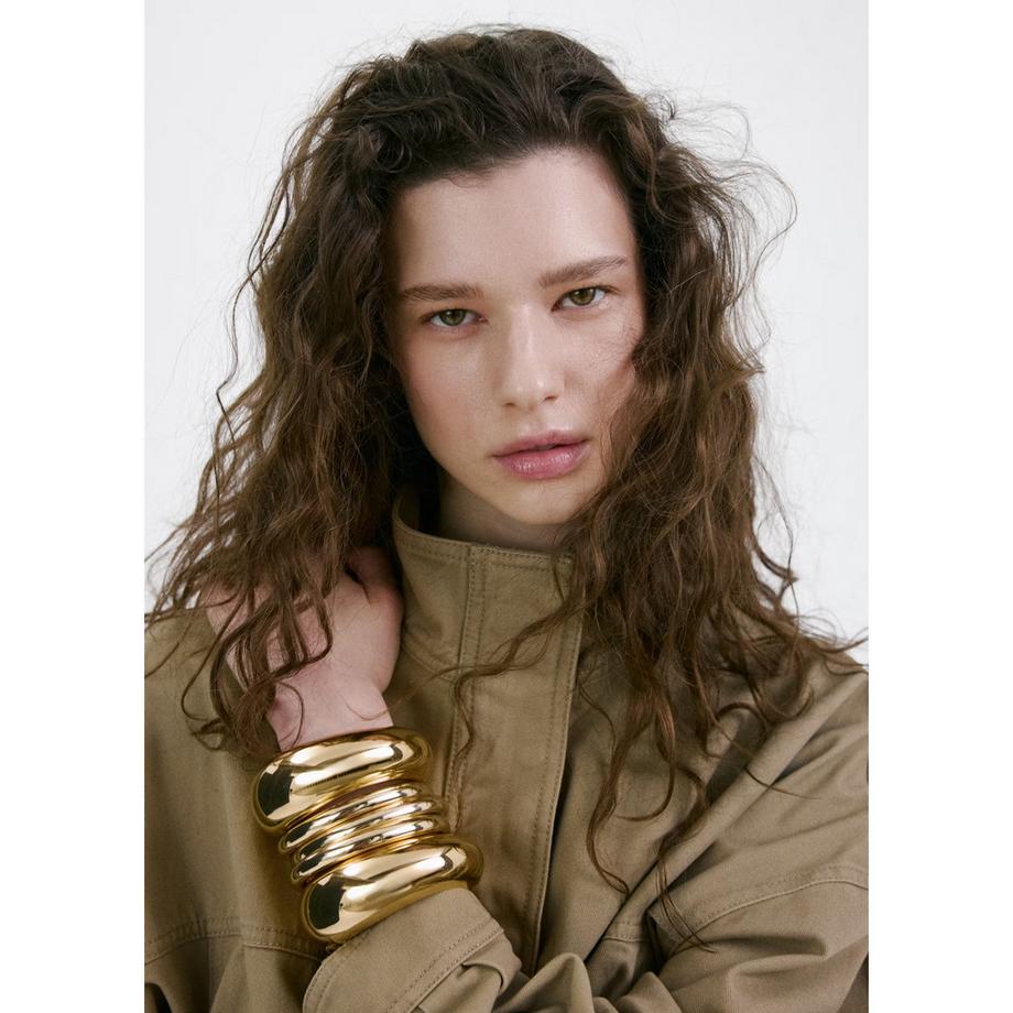 MANGO ETNA Cropped Jacke mit Gürtel  