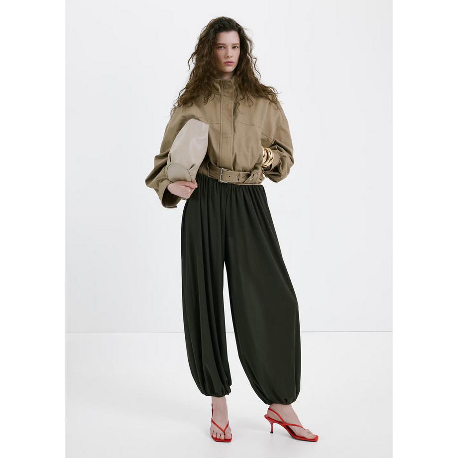 MANGO ETNA Cropped Jacke mit Gürtel  