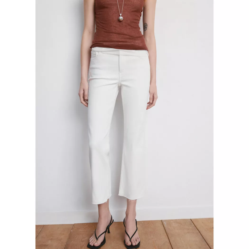 Mango - Jeans, für Damen, Ecru, Größe 38