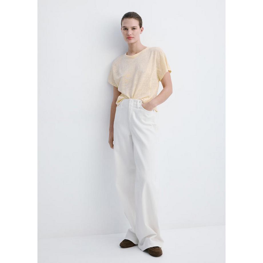 MANGO LINU T-shirt a Maniche Corte Girocollo  