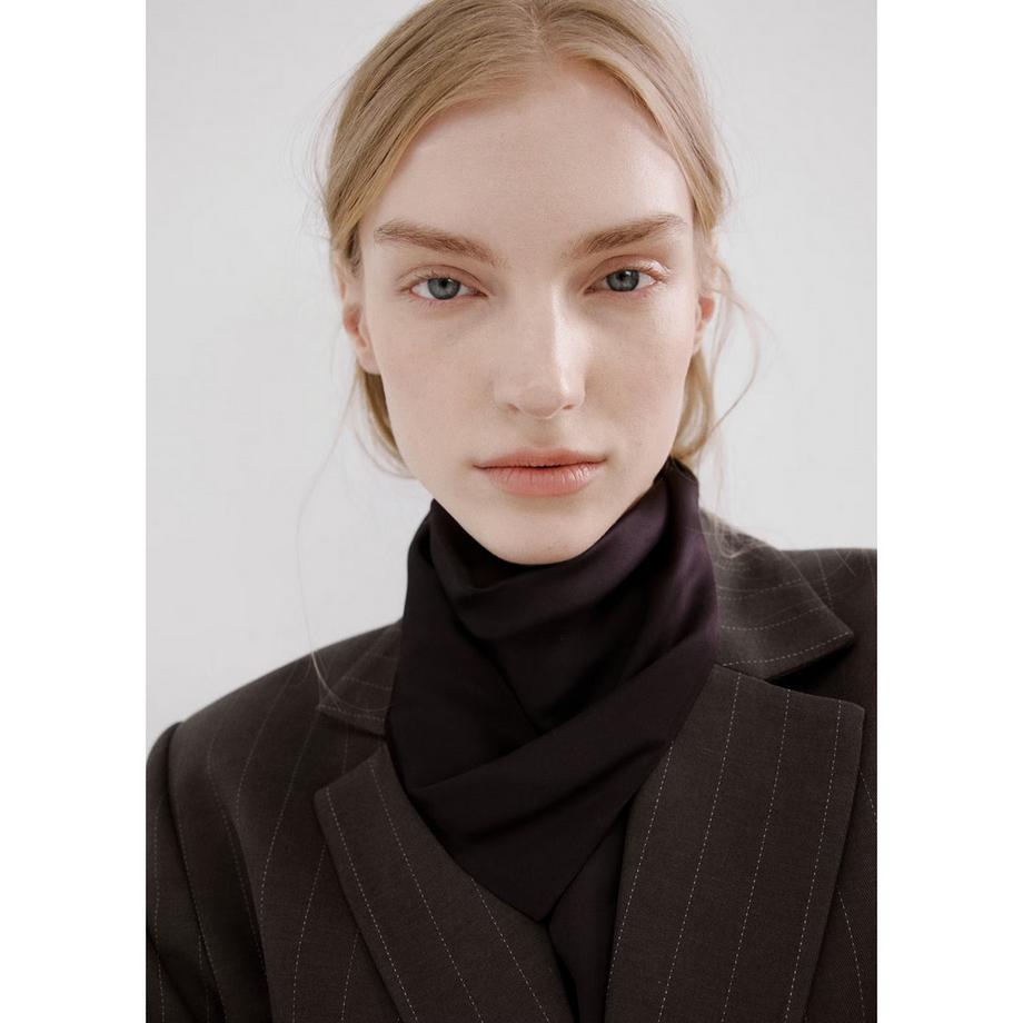 MANGO VBBALI Blazer Gessato con Cintura  